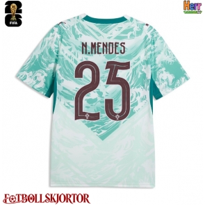 Portugal Nuno Mendes #25 Bortatröja VM 2026 Kortärmad